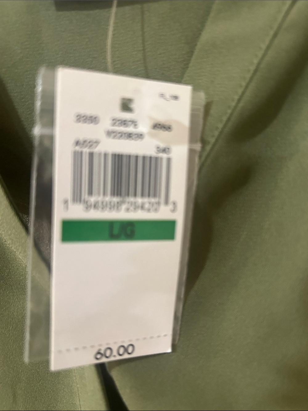 Van Heusen Olive Green Button-Down Blouse - Picture 3 of 4